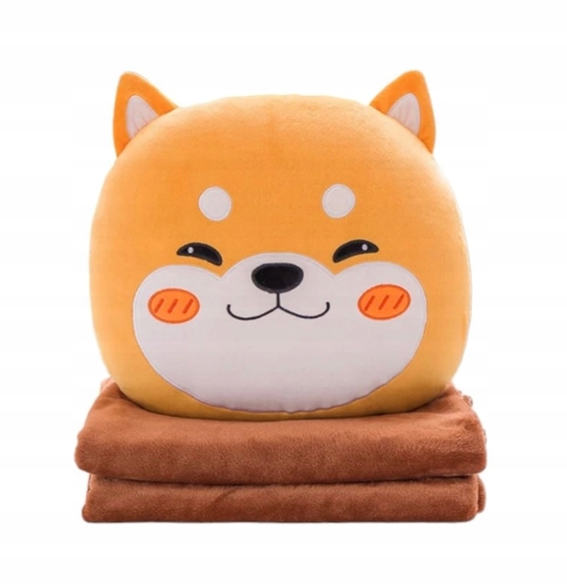 MASKOTKA PODUSZKA KOC OGRZEWACZ DO RĄK LIS LISEK Z KOCEM 4w1