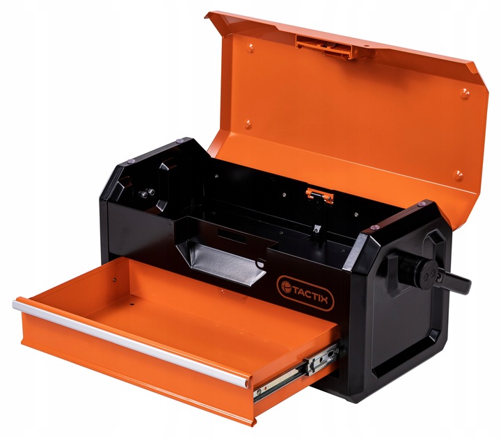 Krabička na nářadí Metalová 21,5" s zásuvkou Tactix