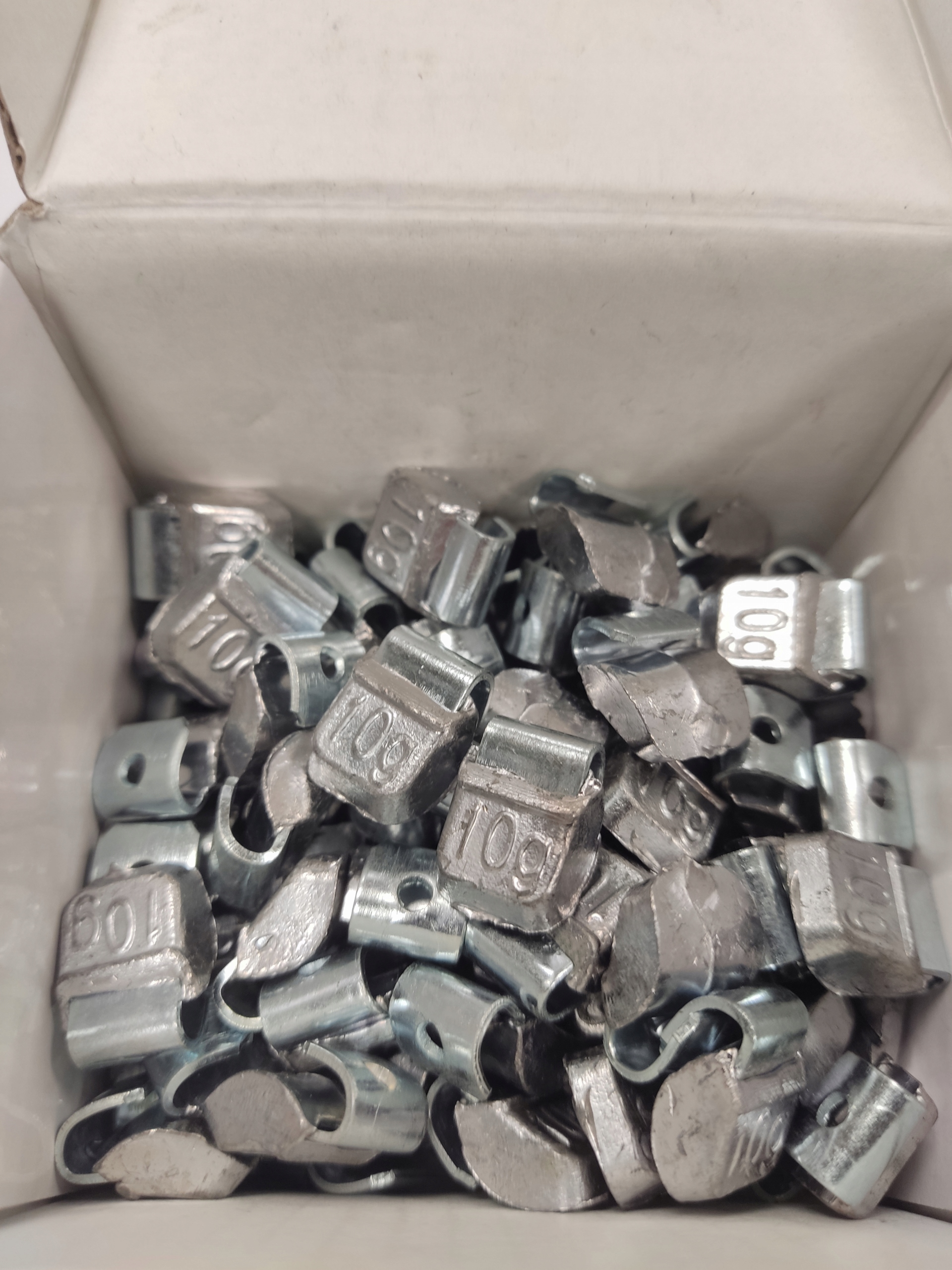Nabíjacie závažia Pb na oceľové disky 10 g 100 ks