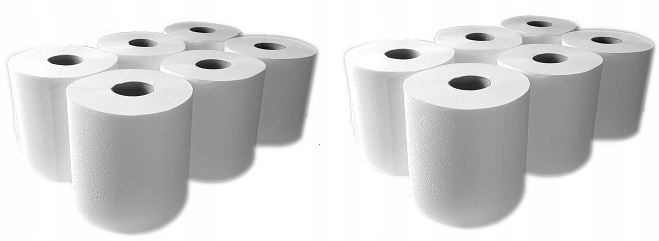 Ręcznik papierowy Czyściwo MIDI 12x100m 2 warstwowy 100% celuloza biały