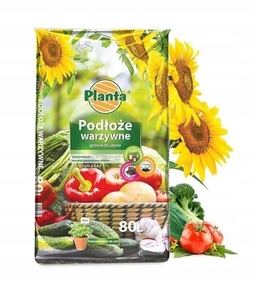 ZIEMIA PODŁOŻE DO WARZYW POMIDORÓW PLANTA 80L