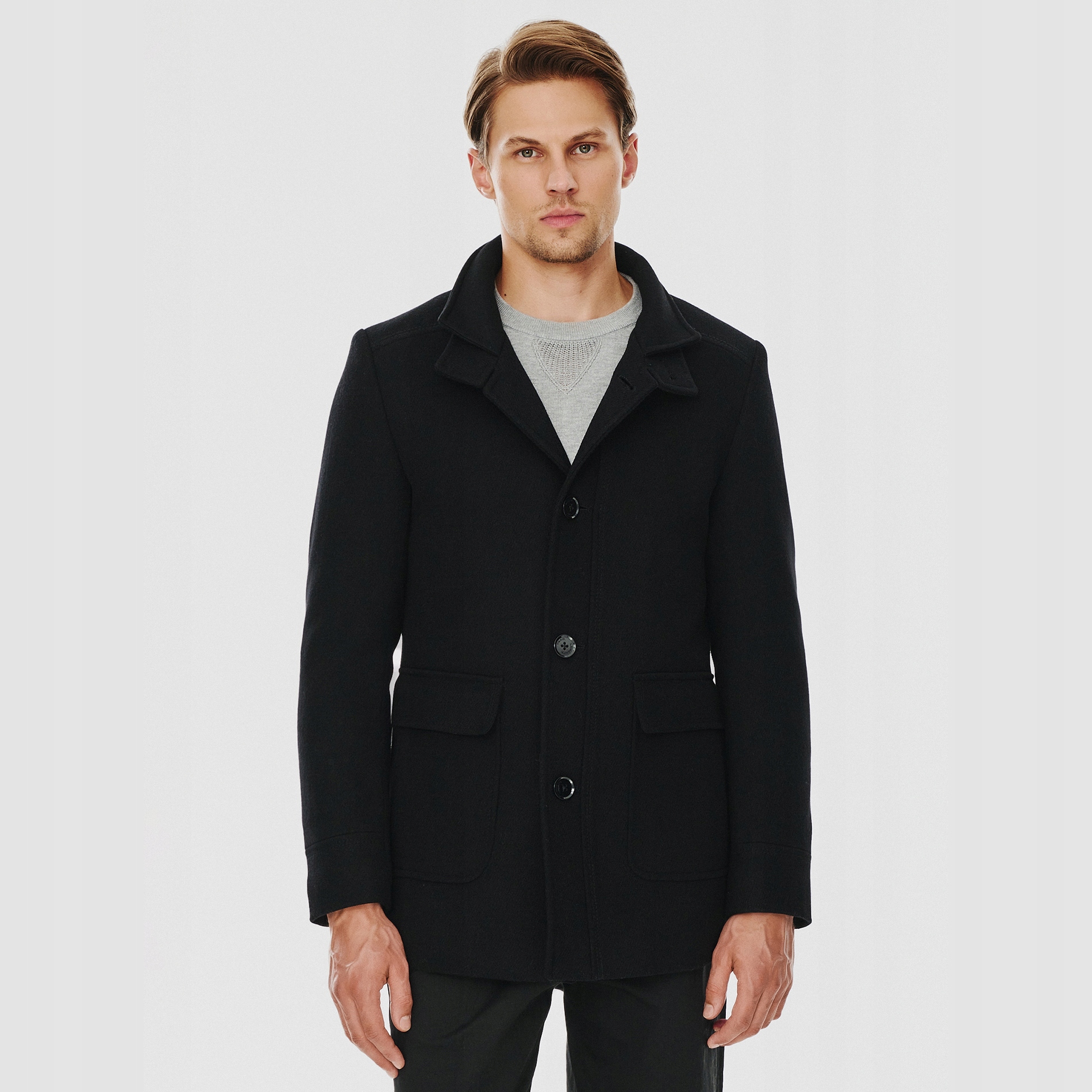 Černý krátký pánský kabát Pako Lorente vel