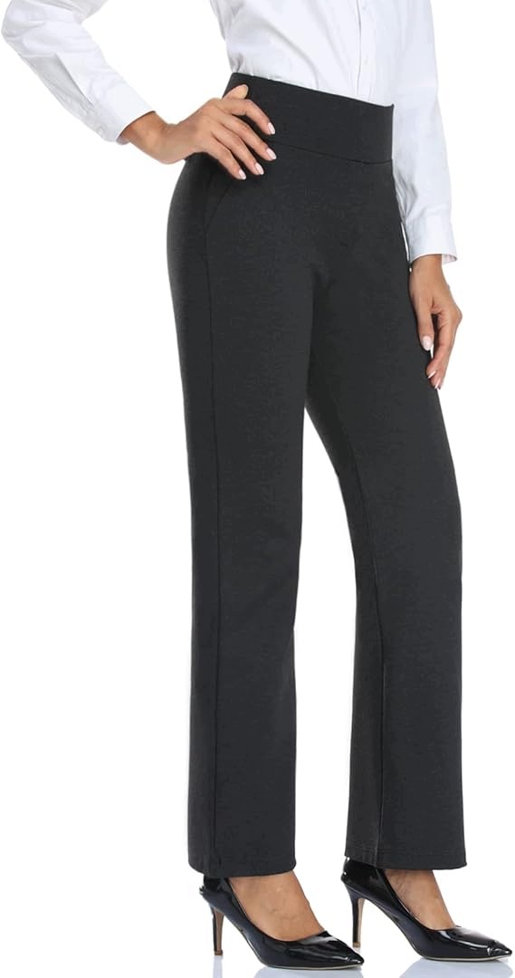 Dámské kalhoty Bootcut Vysoký pas Elastické pro práci XXL