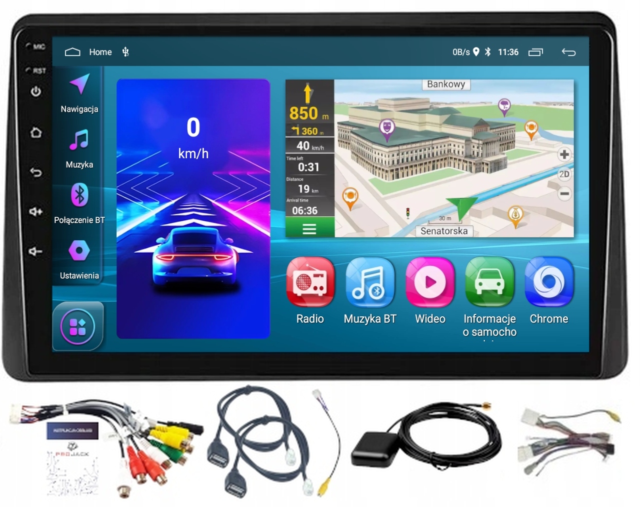 Autorádio Android Dacia Duster 2019-2023 Wifi Usb Bt 2GB 64GB