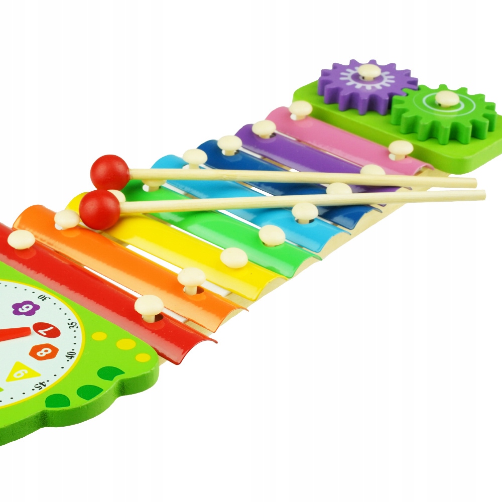 Cymbałki drewniane żaba zabawka dla dzieci zegar Materiał drewno metal inny