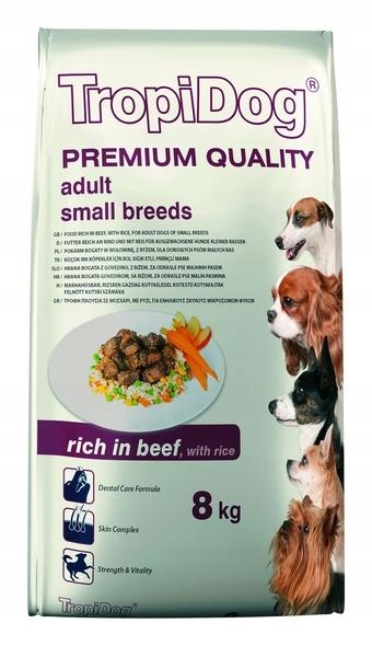 TropiDog Premium Adult malé hovězí Krmivo pro psy 8 kg