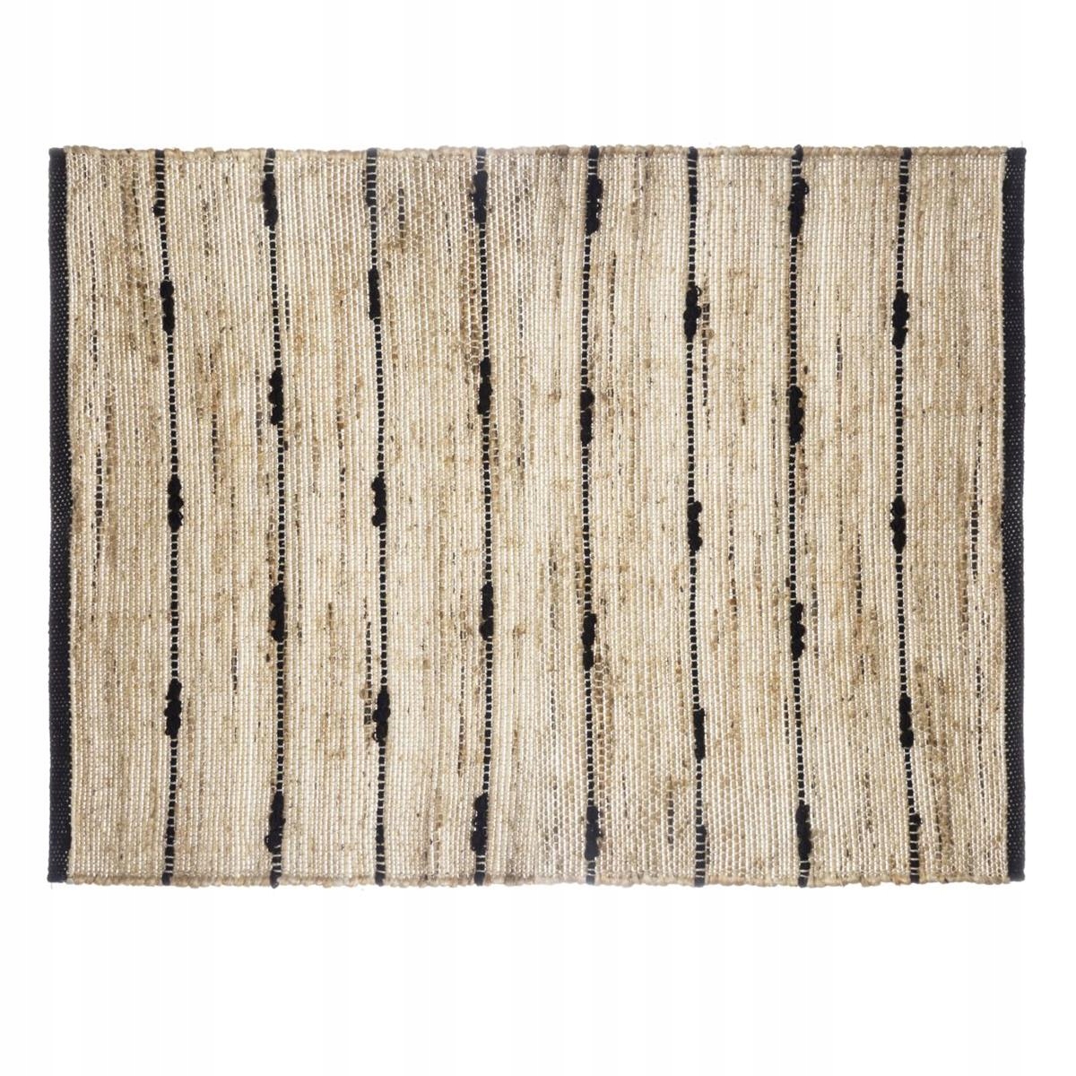 

Czarny naturalny dywan dywanik jutowy 60x90cm boho