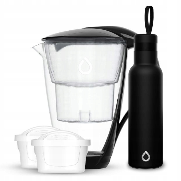 Džbán Crystal Černý Led 2 Vložky Unimax Černá Termoláhev Easy