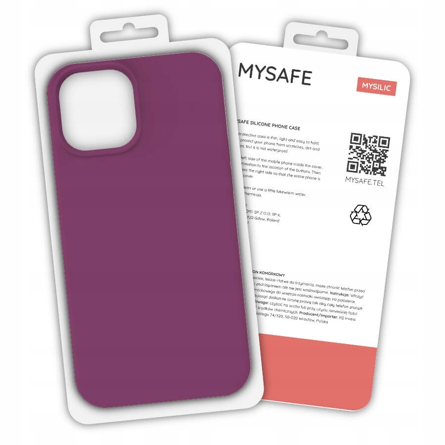 

Mysafe Etui Silikonowe Iphone 13 Mini Fiolet Pudeł