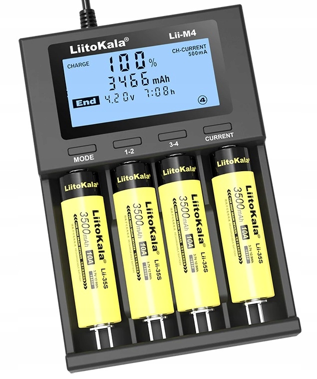 LiitoKala Lii-M4 Ładowarka akumulatorów Li-IonAA Marka Liitokala