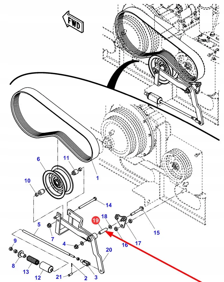 71390203 Tuleja napinacza Producent części AGCO