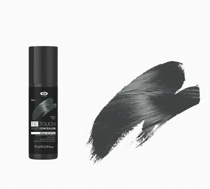 Lisap Re-touch Barvicí sprej na odrosty Black černý 75 Ml