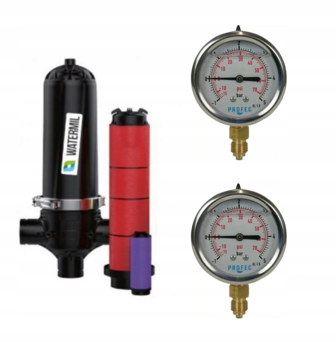 Diskový filter Watermil 2" 30M3/H 2 x Manometer 1-9 bar