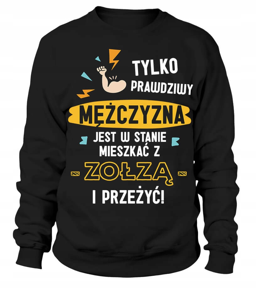 Pánská Mikina pouze pro opravdové Muž , černá, Dárek pro přítele
