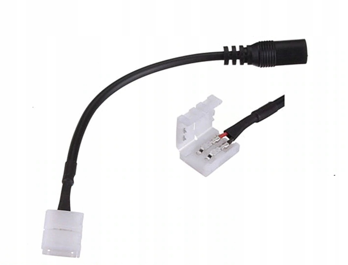 ZŁĄCZKA TAŚMA LED ZACISKOWA 2PIN 10mm + GNIAZDO WTYCZKA DC 5,5/2,5mm ŻEŃSKA Marka inna