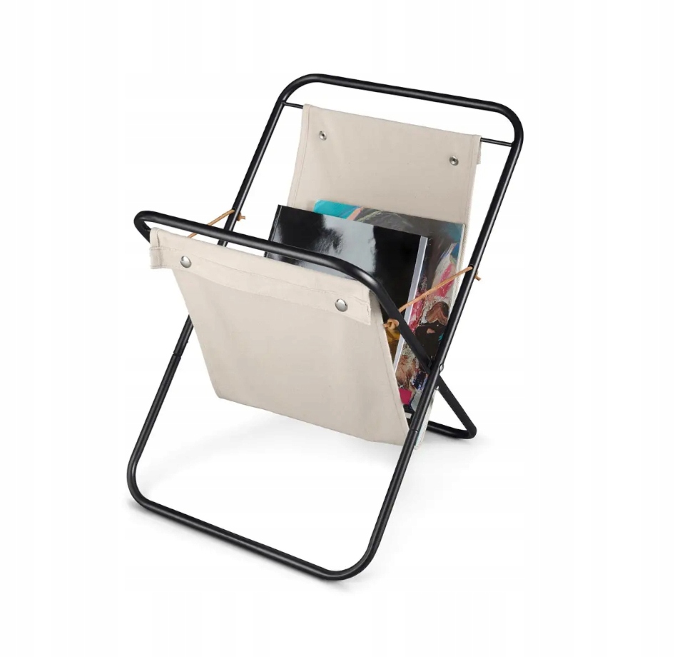 Stojan na časopisy béžový, černý