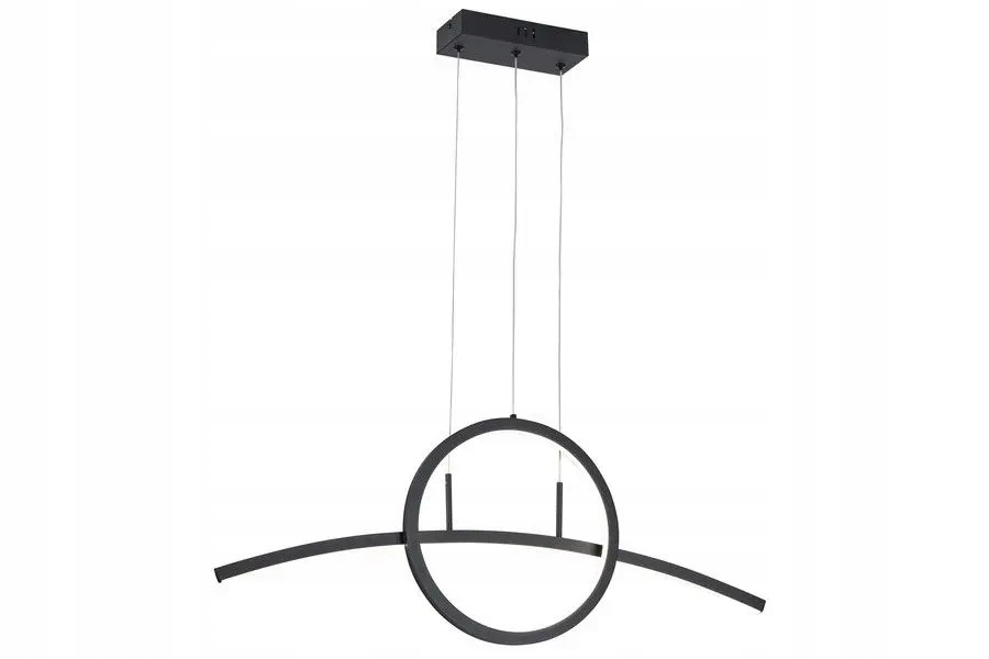 Složená lampa s kruhem spojeným s ohnutým ramenem pro kancelář Evora