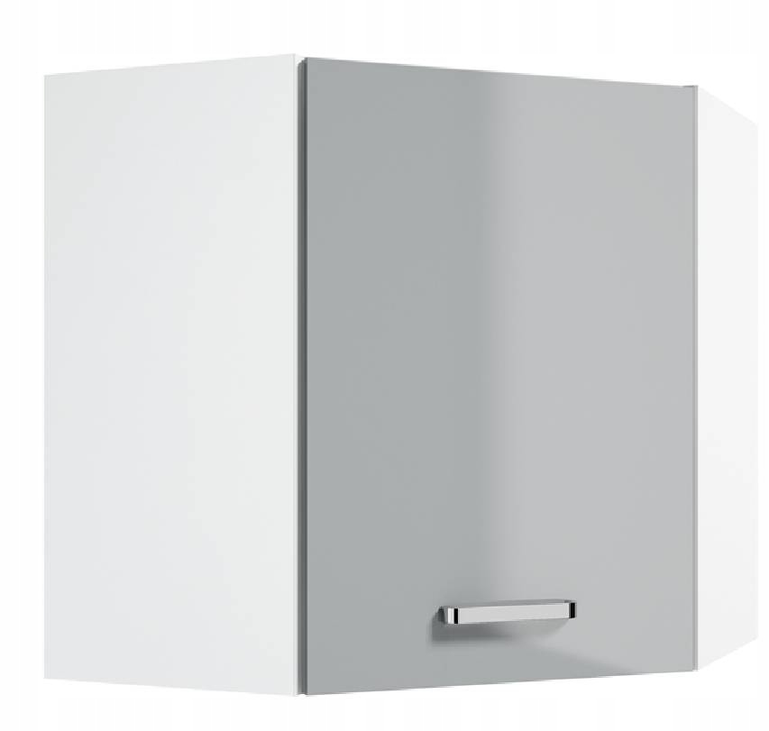 

Szafka kuchenna wisząca narożna połysk jasny szary