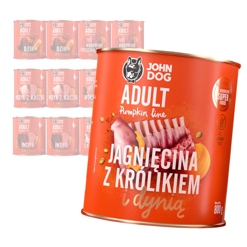 Levně John Dog Adult MIX 6 Krmivo Krmivo Pro Psy 12x800g