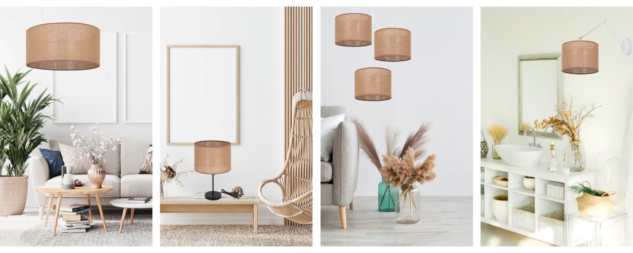 LAMPKA NOCNA STOŁOWA BIURKOWA JUTA 2 SZTUKI JUTOWA Marka Moonlight