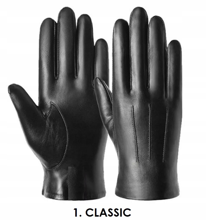 RĘKAWICZKI MĘSKIE SKÓRZANE DOTYKOWE OCIEPLANE Model R MĘSKIE_SKÓRZANE_MIX