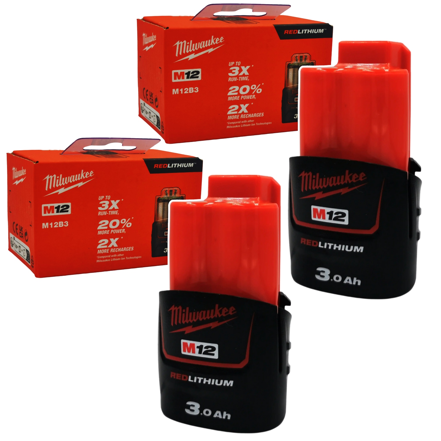 Milwaukee Akumulator 2szt M12 B3 3.0Ah 12V 4932451388