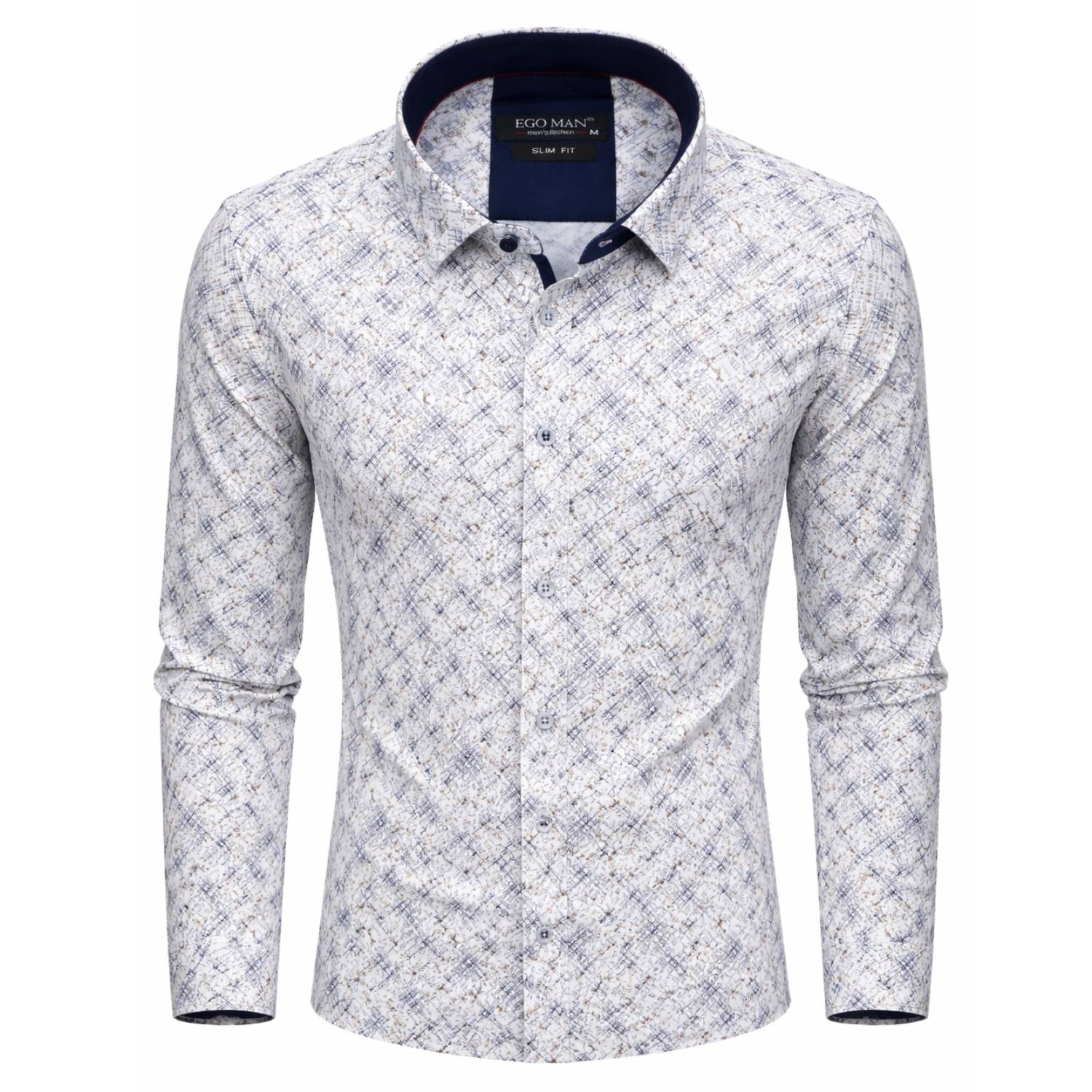 Ego Man košile pánská ES-331-02 slim fit L bílá
