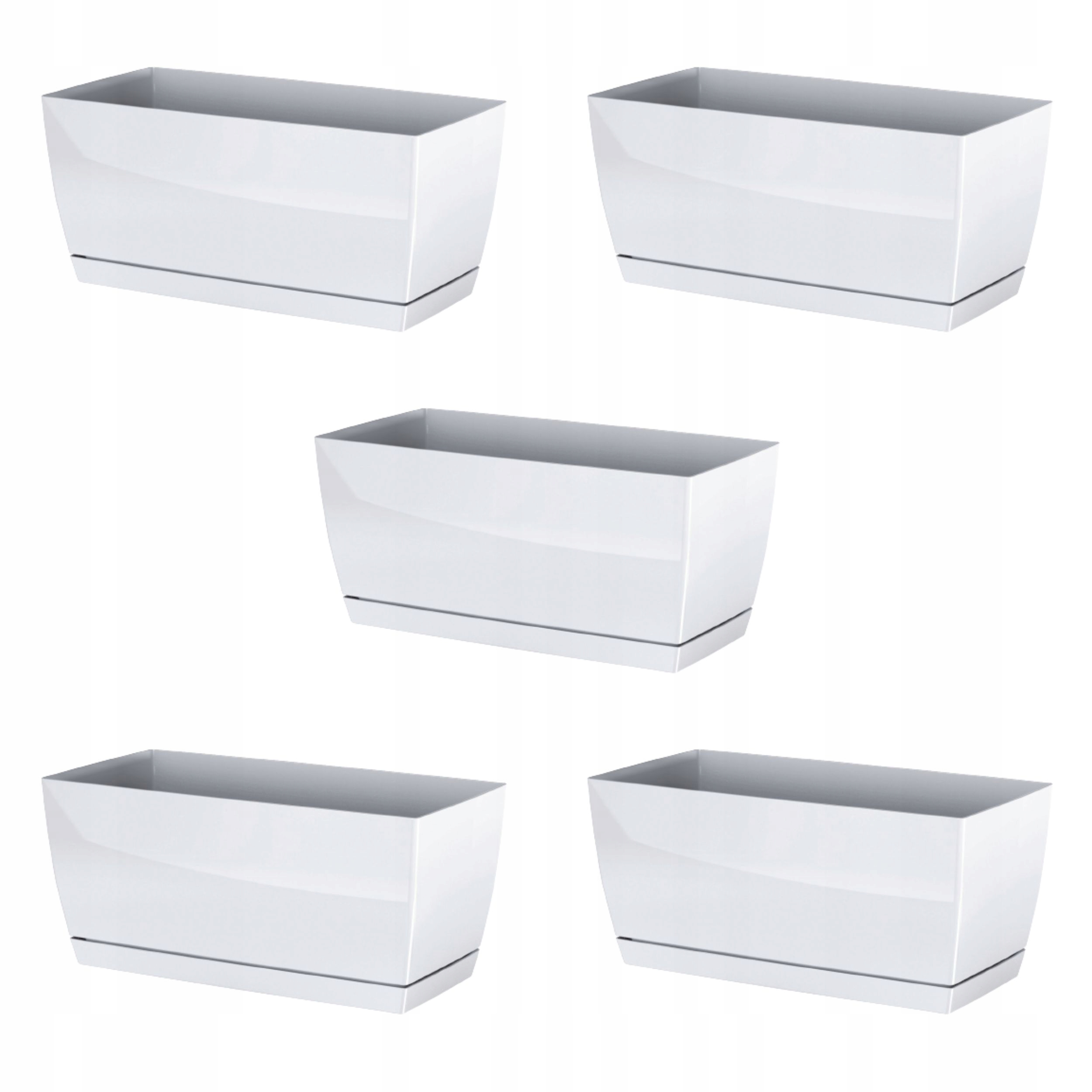 5x Doniczka prostokątna Coubi DUPP400 Kaktusiarka podstawka