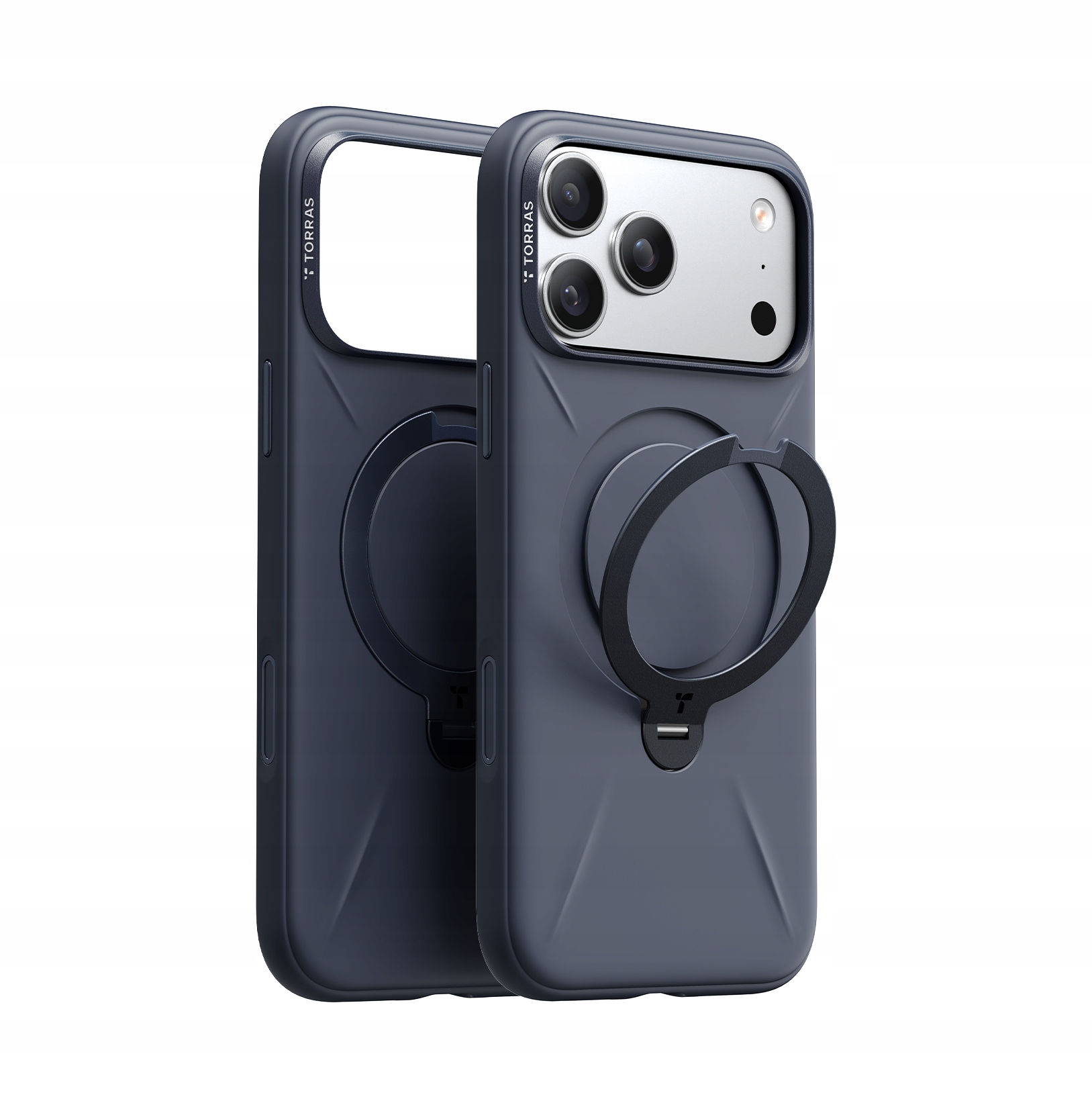 Etui iPhone 17 Pro Max Torras Ostand Q3 Silicone MagSafe Plecki Ring Case