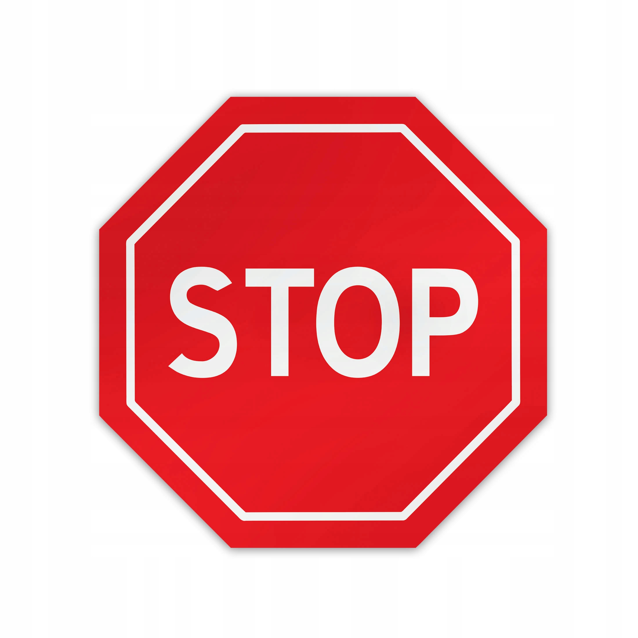 Naklejka odblaskowa czerwona na samochód znak Stop 5cm