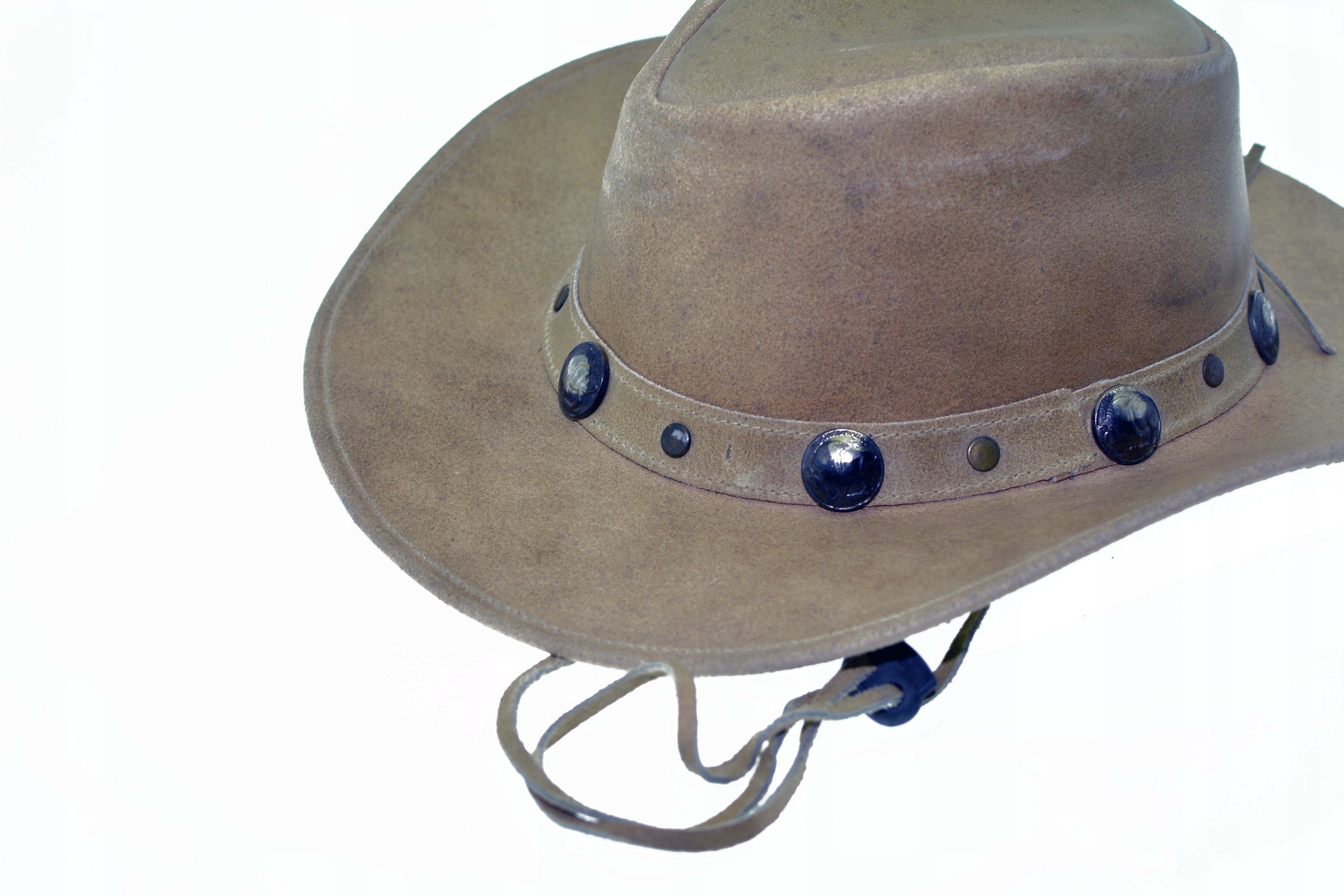 Klobouk Western Usa Přírodní Hovězí Kůže VEL.58