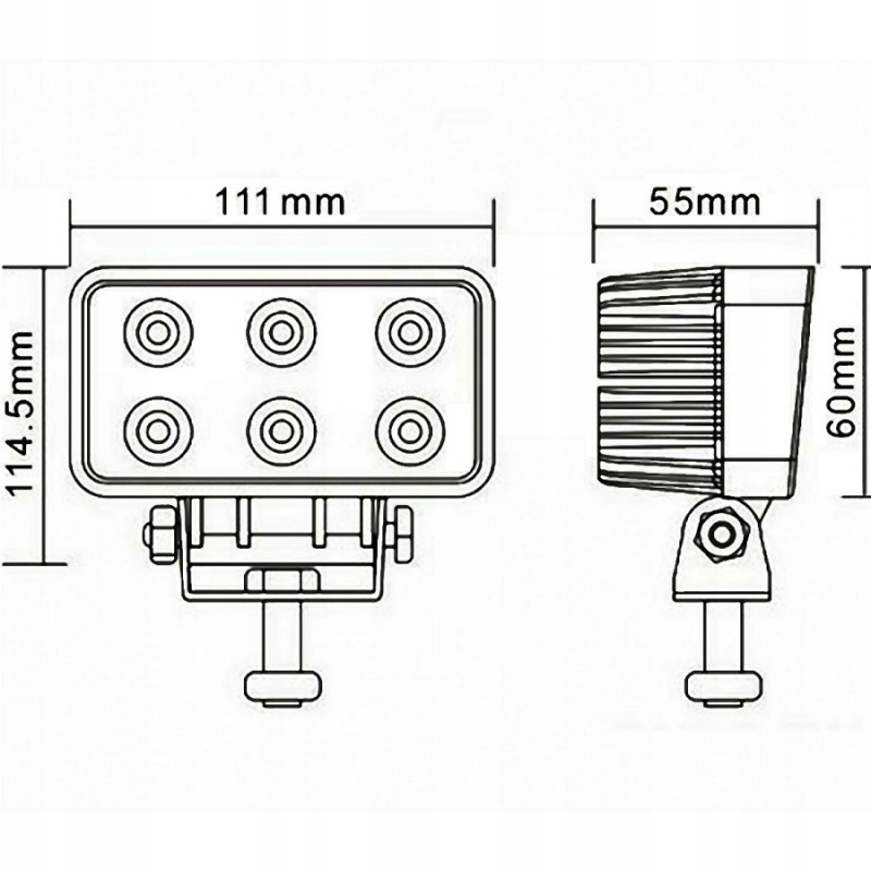 LAMPA ROBOCZA 6 LED HALOGEN 12V 24V LEDOWA Zastosowanie oświetlenie dalekosiężne oświetlenie otoczenia oświetlenie podłoża oświetlenie punktowe