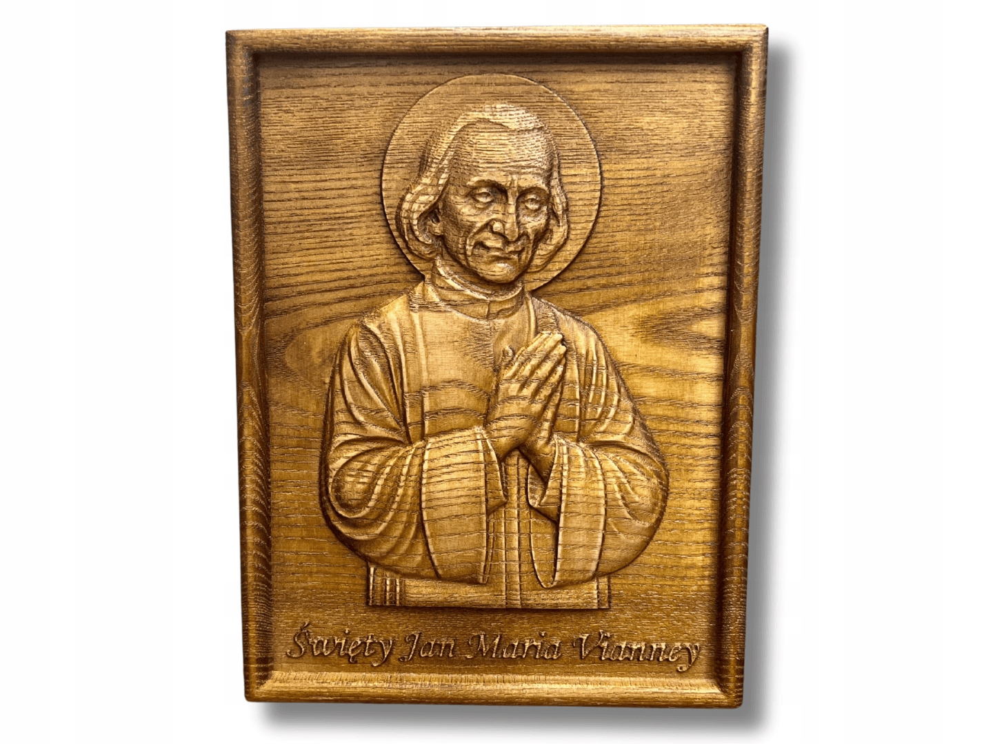Reliéf Svätý Ján Mária Vianney drevený obraz ako darček (25)