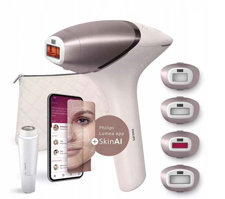 Depilator Philips Lumea BRI958 SenseIQ depilator do twarzy GRATIS = BRP958