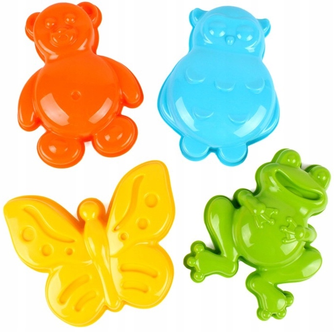 DUŻE FOREMKI ZABAWKI DO PIASKU PIASKOWNICY x 4