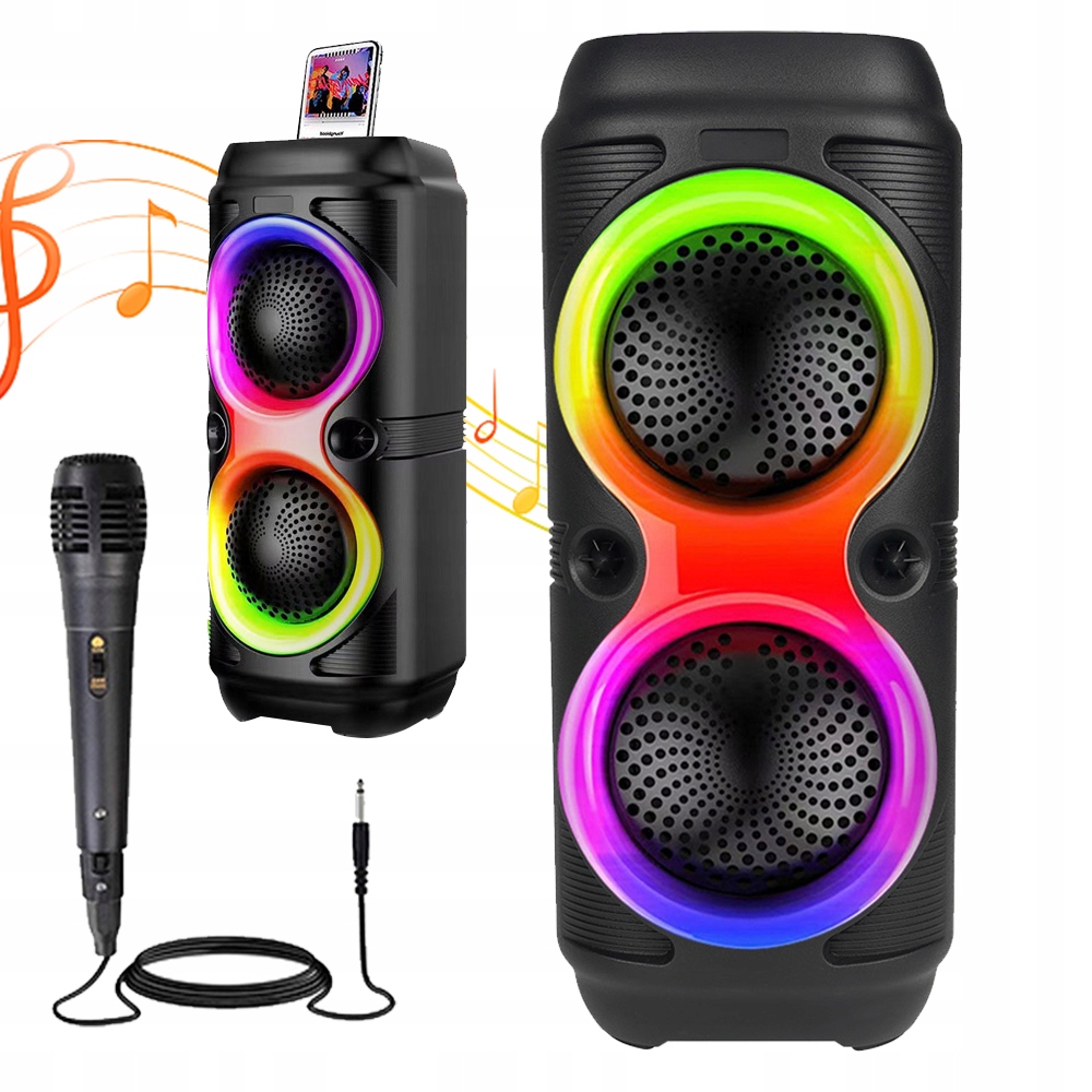 používá Bluetooth reproduktor Rádio Přenosný Karaoke Mikrofon 10W 1800mAh