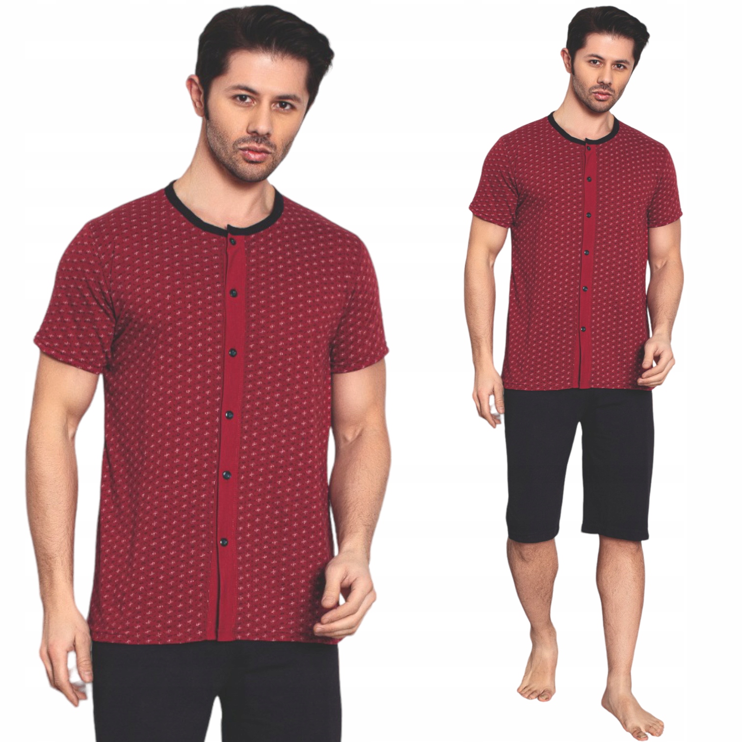 

Piżama Męska Cała Rozpinana Krótki Rękaw Krótki Sp