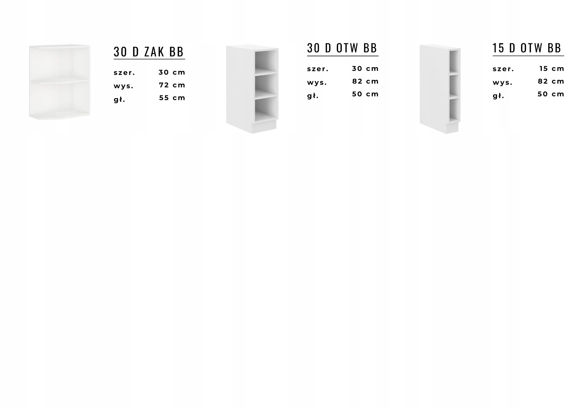 Meble kuchenne OBELIX BIAŁY NOWOŚĆ Liczba elementów w zestawie 8