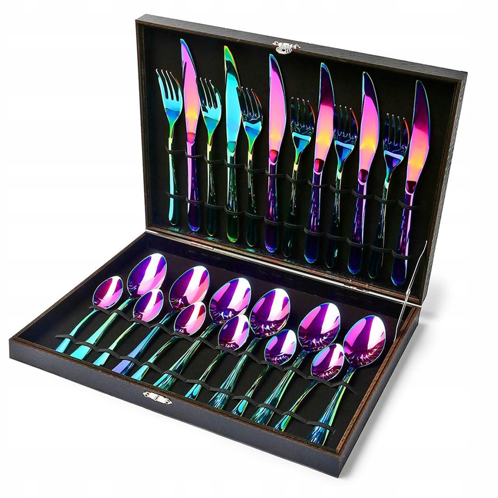 

zestaw Sztućców sztućce Opalizujące 6 osób Komplet