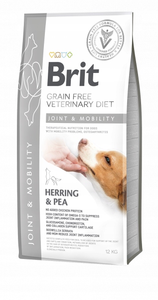 Levně Brit Grain Free Veterinary Diet Dog Joint & Mobility Sleď s hráškem 2kg