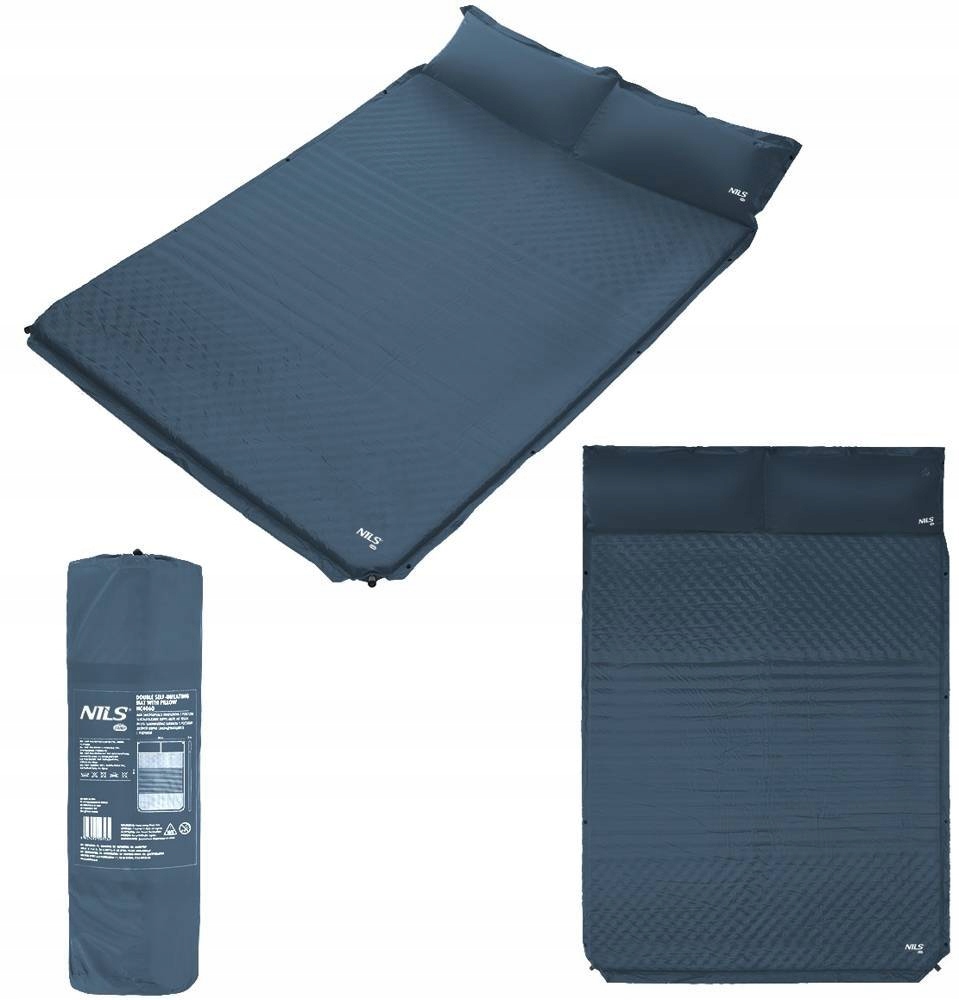 Mata samopompująca dwuosobowa z poduszką kamping Nils Camp ANTRACYT EAN (GTIN) 5907695544800