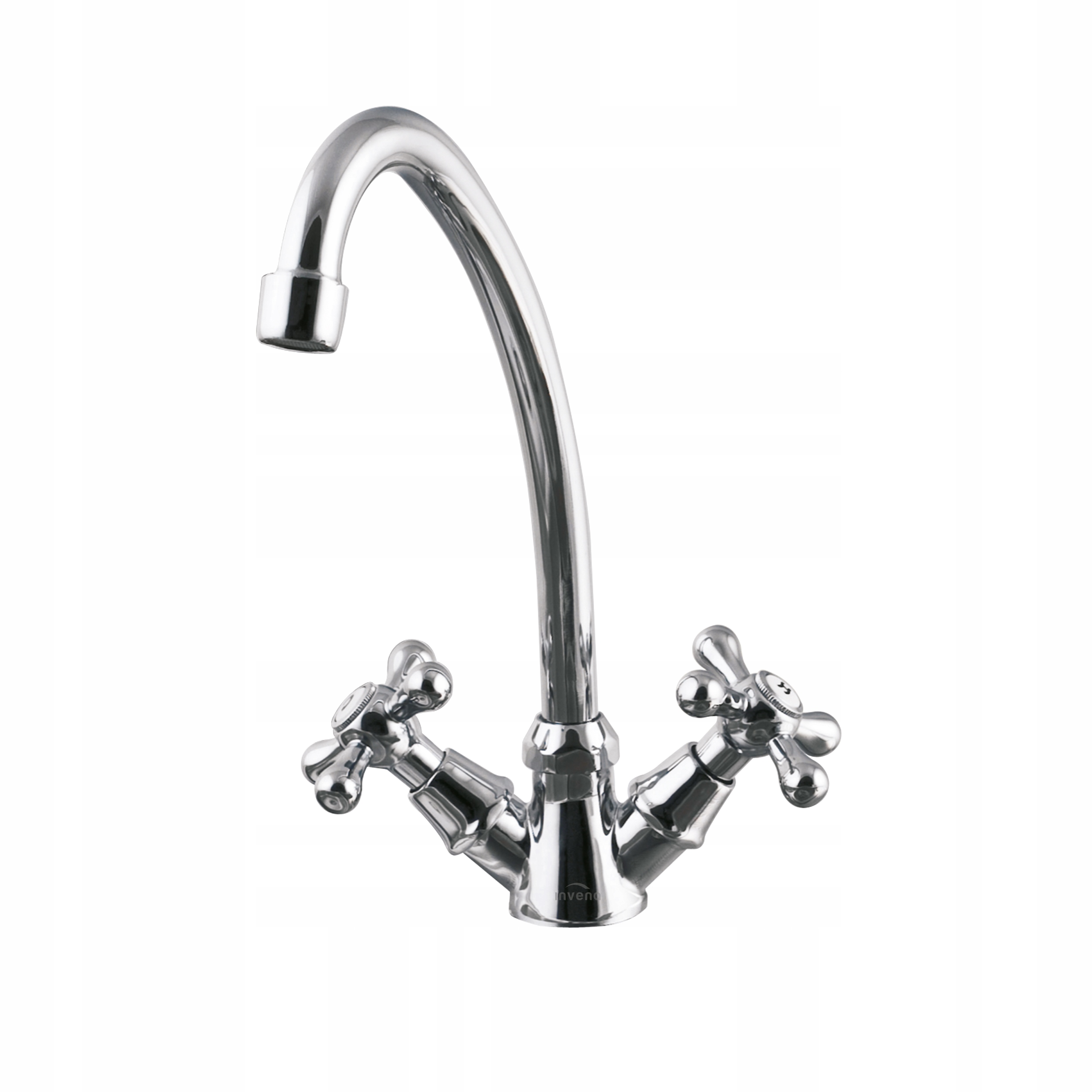 BATERIA UMYWALKOWA STOJĄCA NA POKRĘTŁA RETRO CHROM