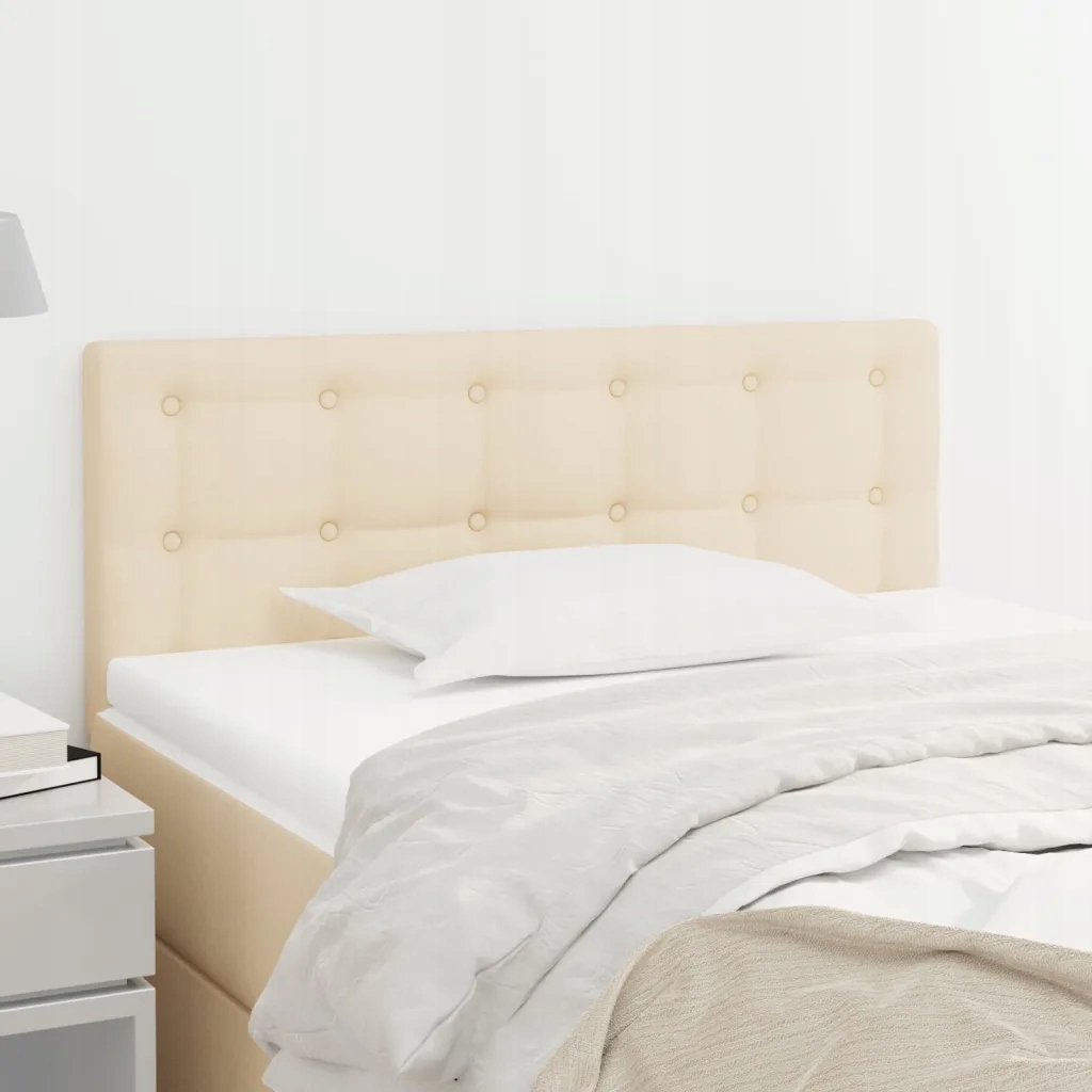 Petrashop Čelo postele krémové 90x5x78/88 cm textil Krémová 346421