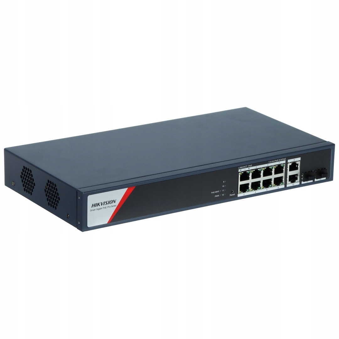 PoE Switch DS-3E1512HP-SI-8P2T2F 8portový Sfp Hikvision