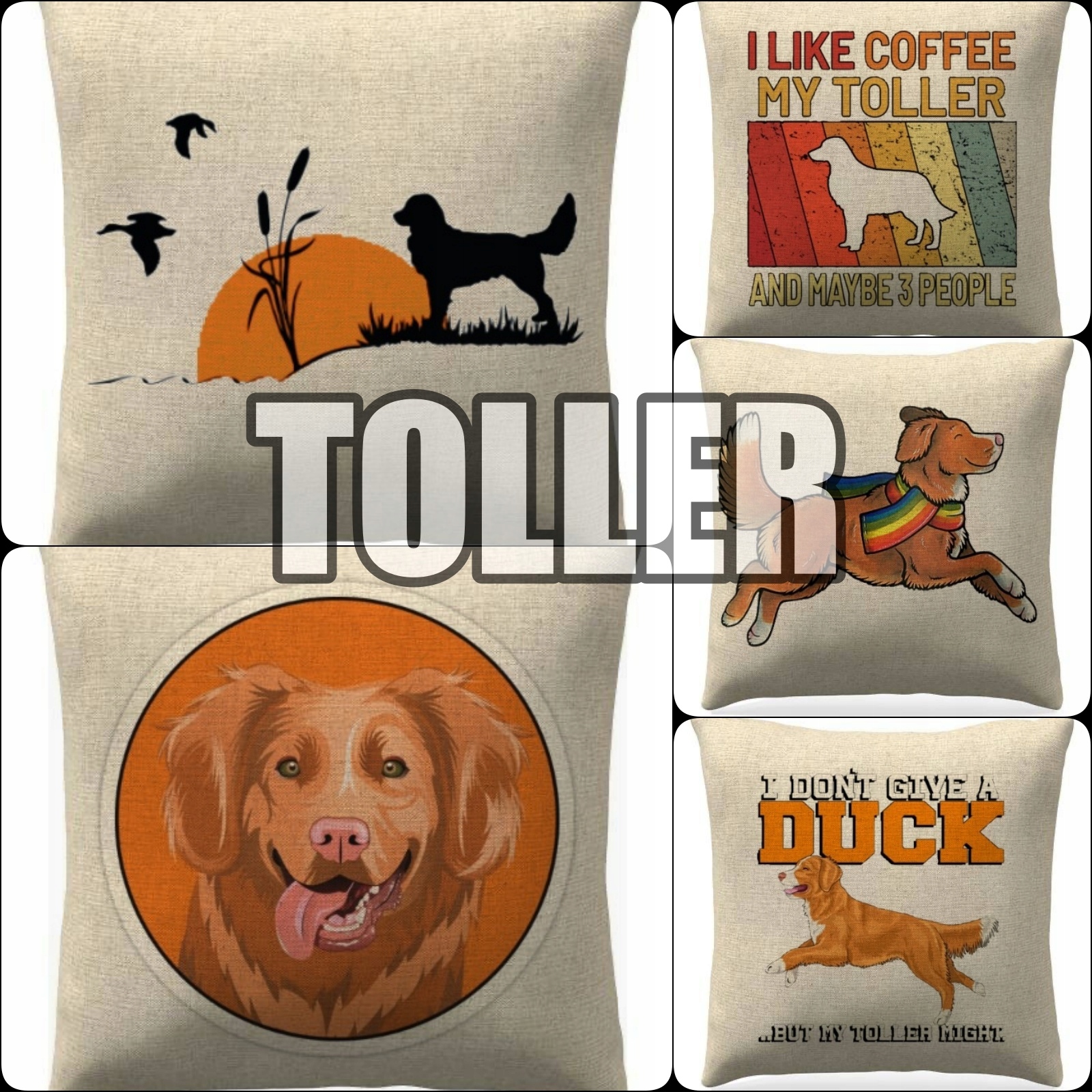 

Poszewka na poduszkę Toller Retriever z Nowej Szko