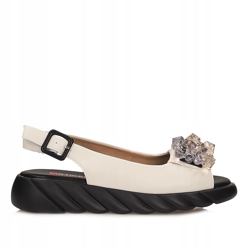 Béžové kožené sandály na platformě Artiker 54C1627 Beige