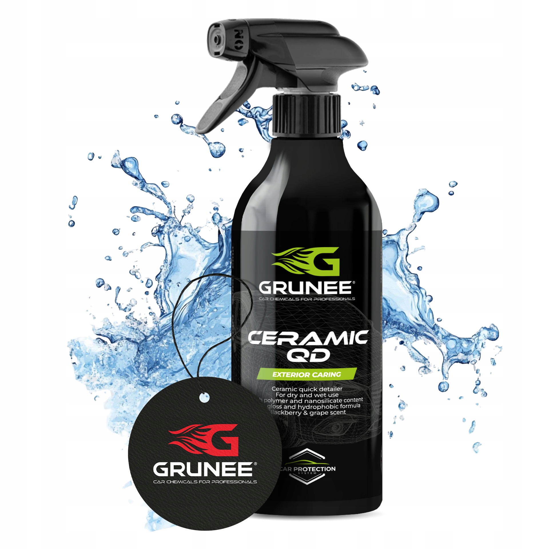 MEGA ZESTAW CERAMIC QD PŁYNNE SZKŁO wosk na mokro do auta + INNE+GRATISY