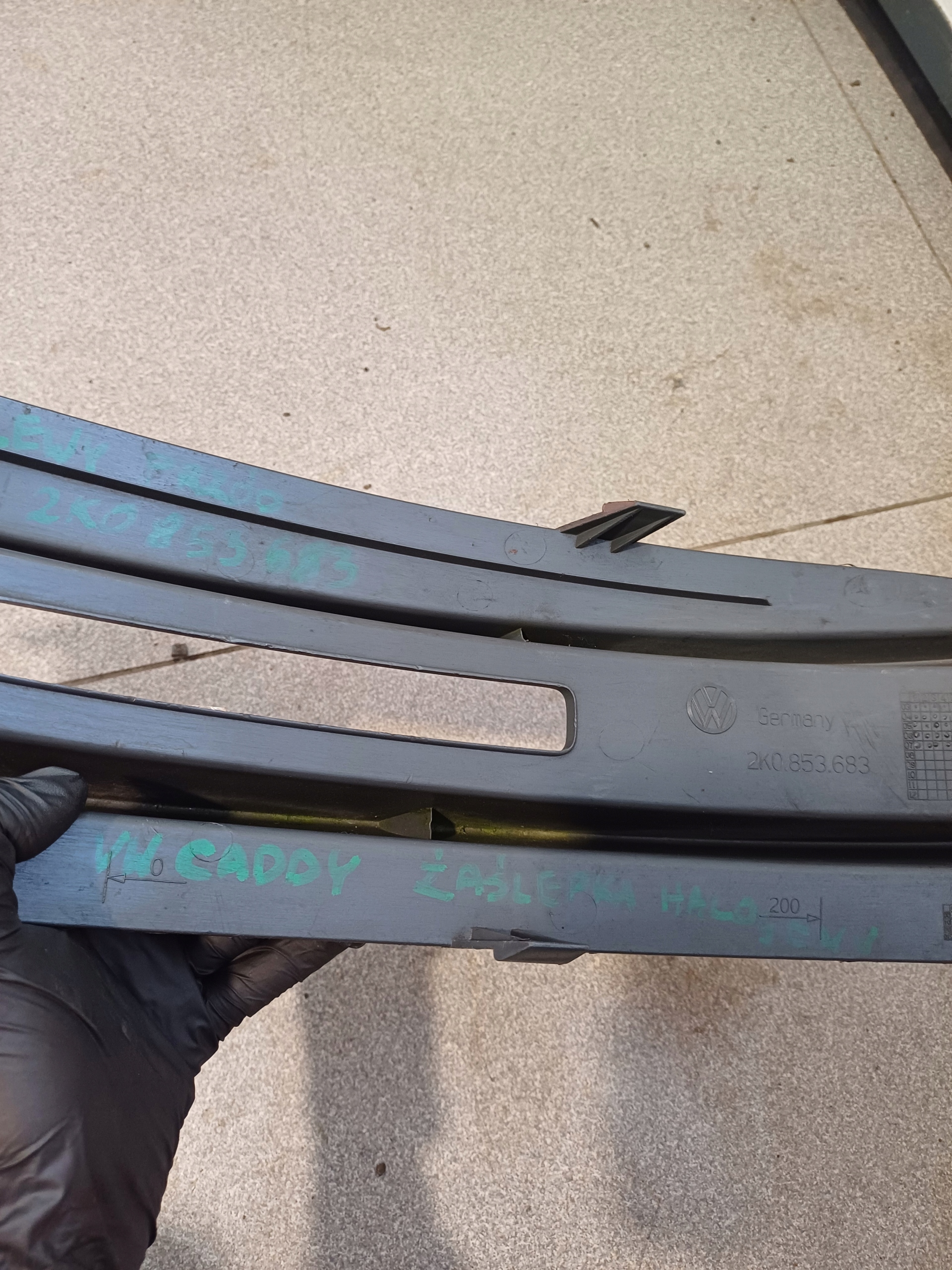 spoiler of a bumper left front front VW CADDY 2K0853683