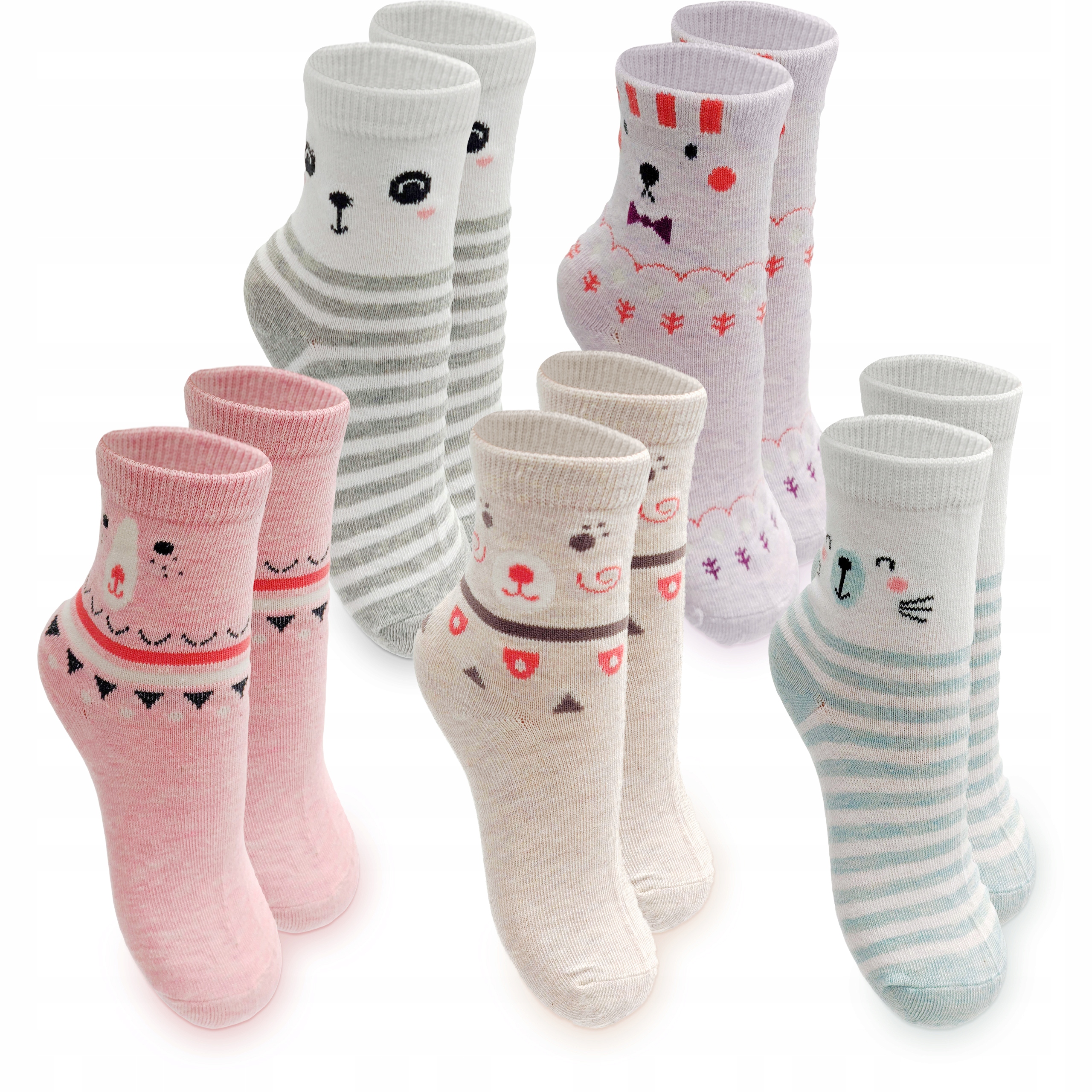 

5 Par Skarpetki Dziecięce MIX Kolor Wzór 24-27