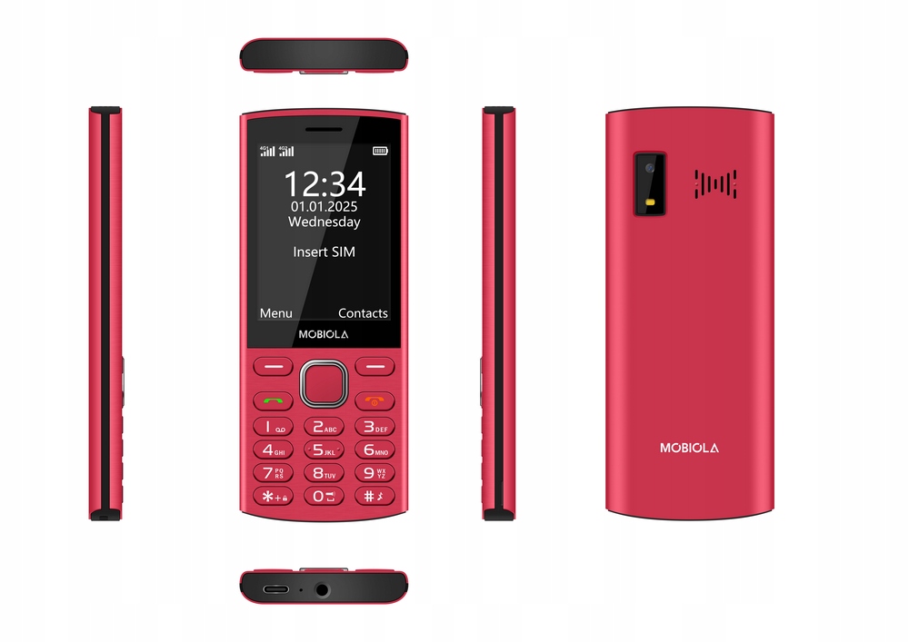Mobil Mobiola MB4280 4G, červená MB4280RED-MD51